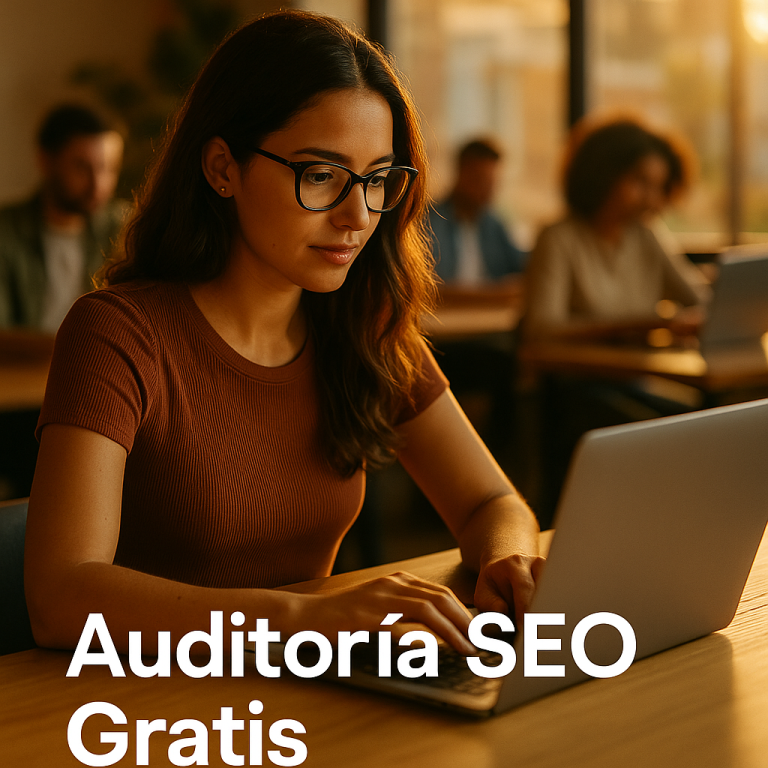 Mujer laptop- SEOBoost auditoria seo gratuita